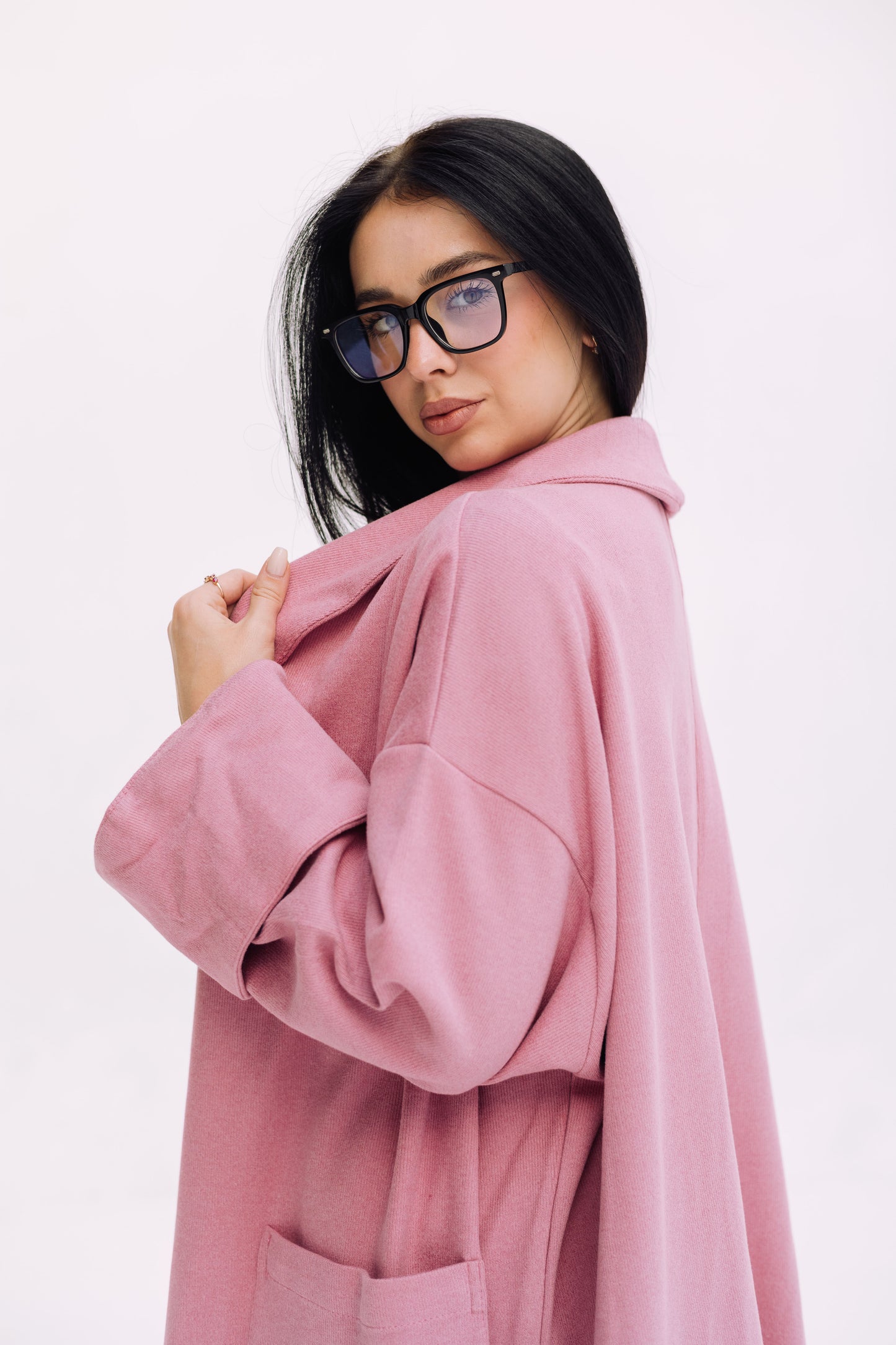 Cardigan Coat - Blush Pink