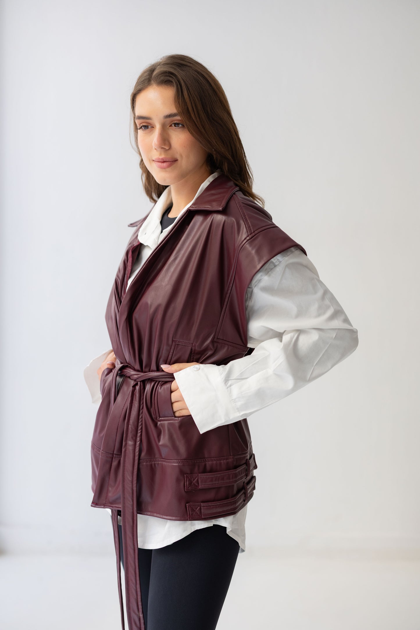 Statement Vest - Burgandy