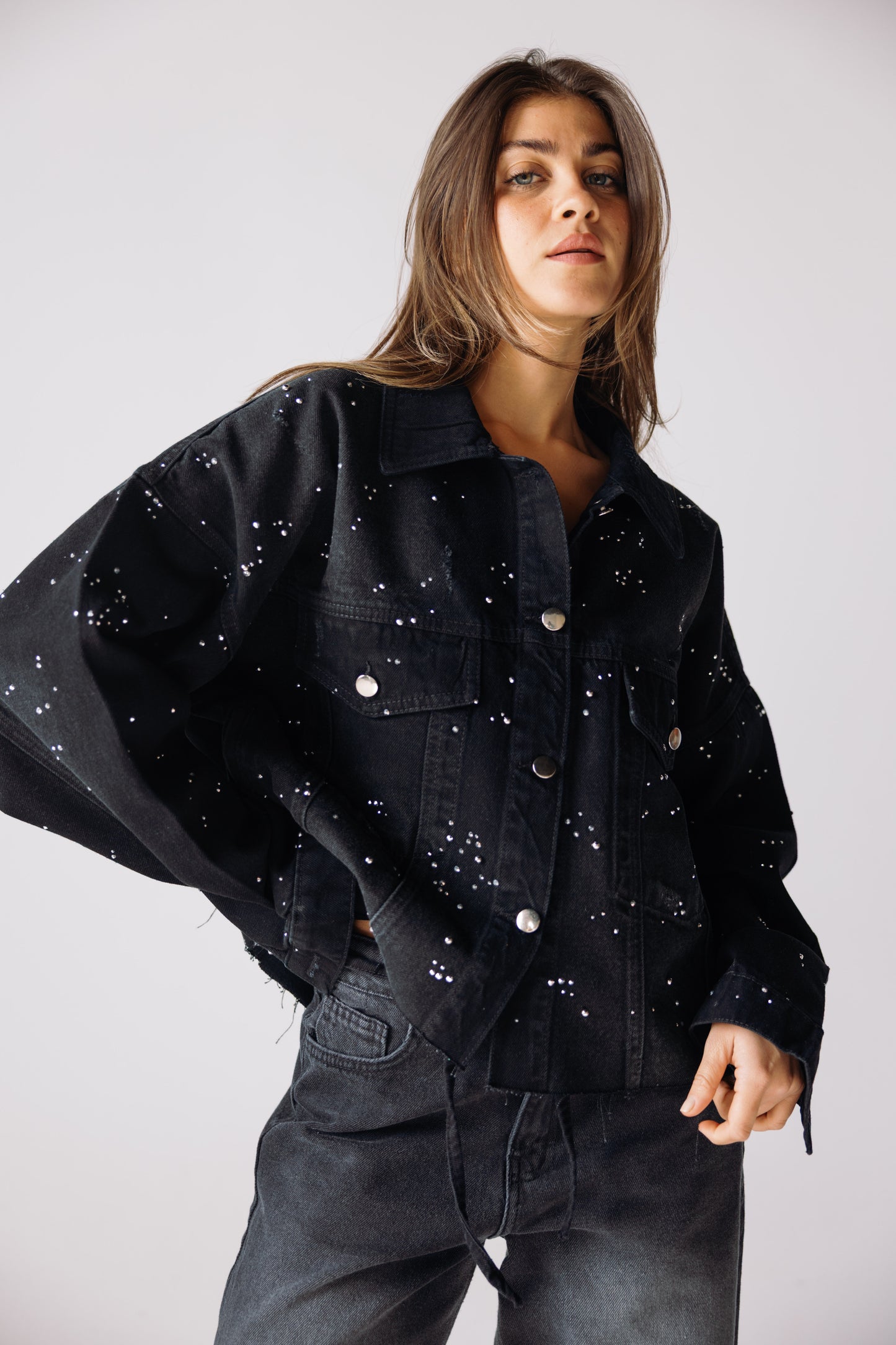 Starfall Denim Jacket - Black