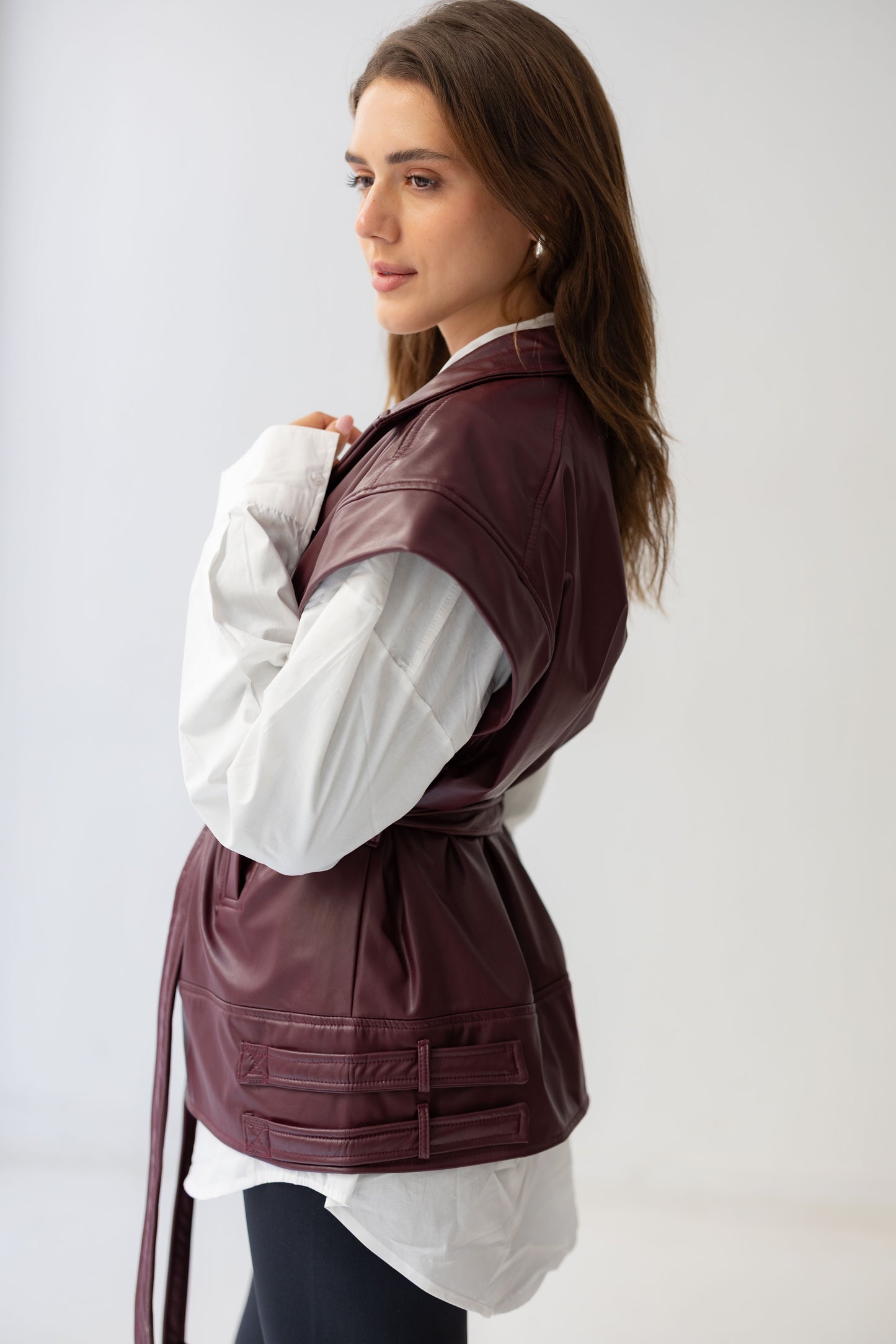 Statement Vest - Burgandy
