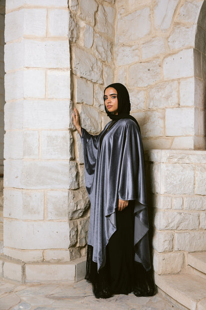 Fringe Edit Kaftan - Silver Grey