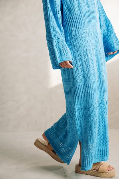 That Girl Knit Dress - Sky Blue
