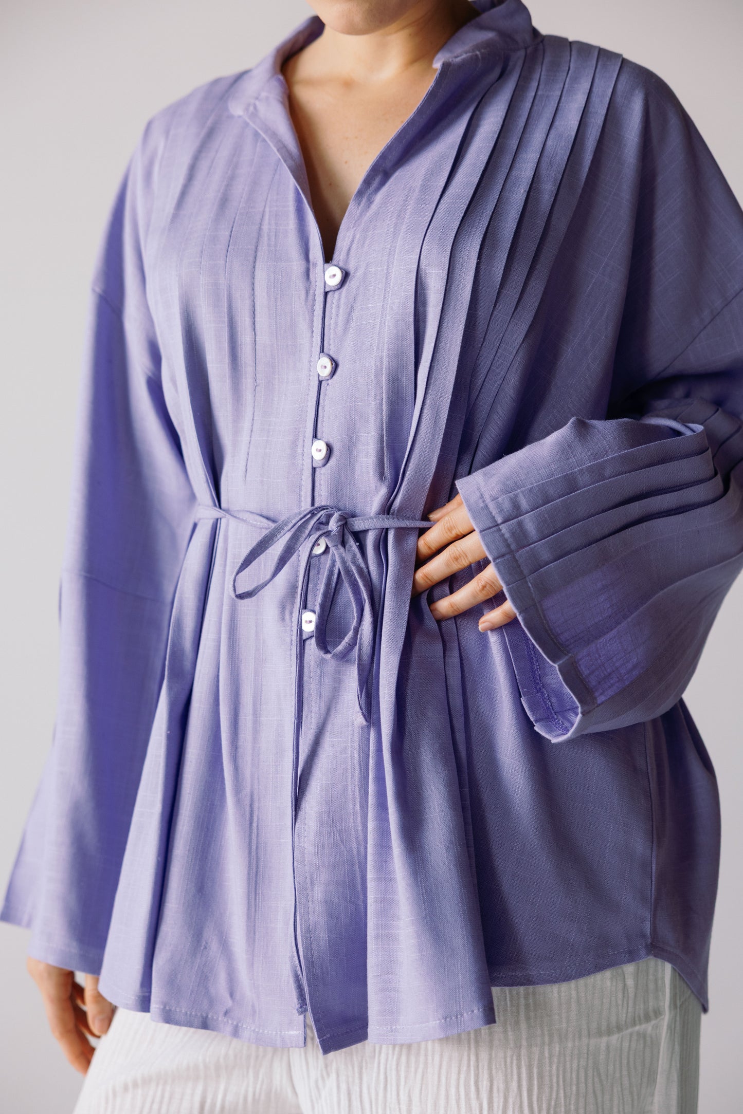 Pleated Top - Lilac