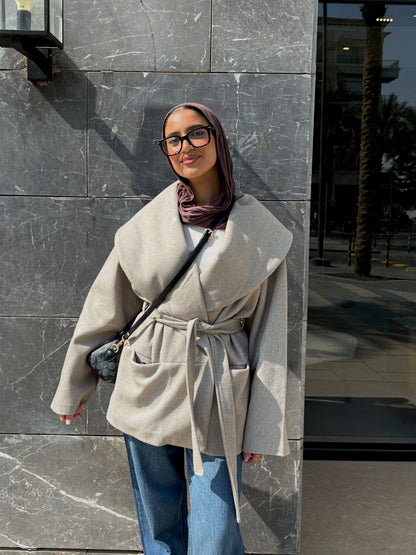 Winter Pearl Jacket - Dusty Beige