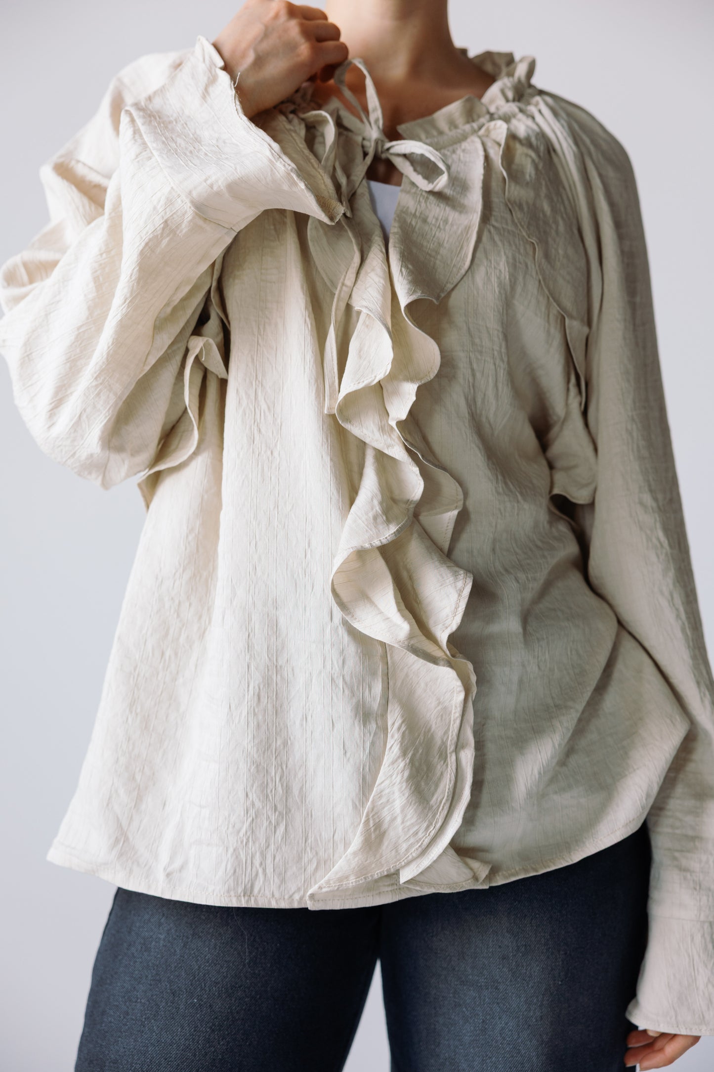 Ruffles Top - Cream