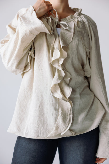 Ruffles Top - Cream