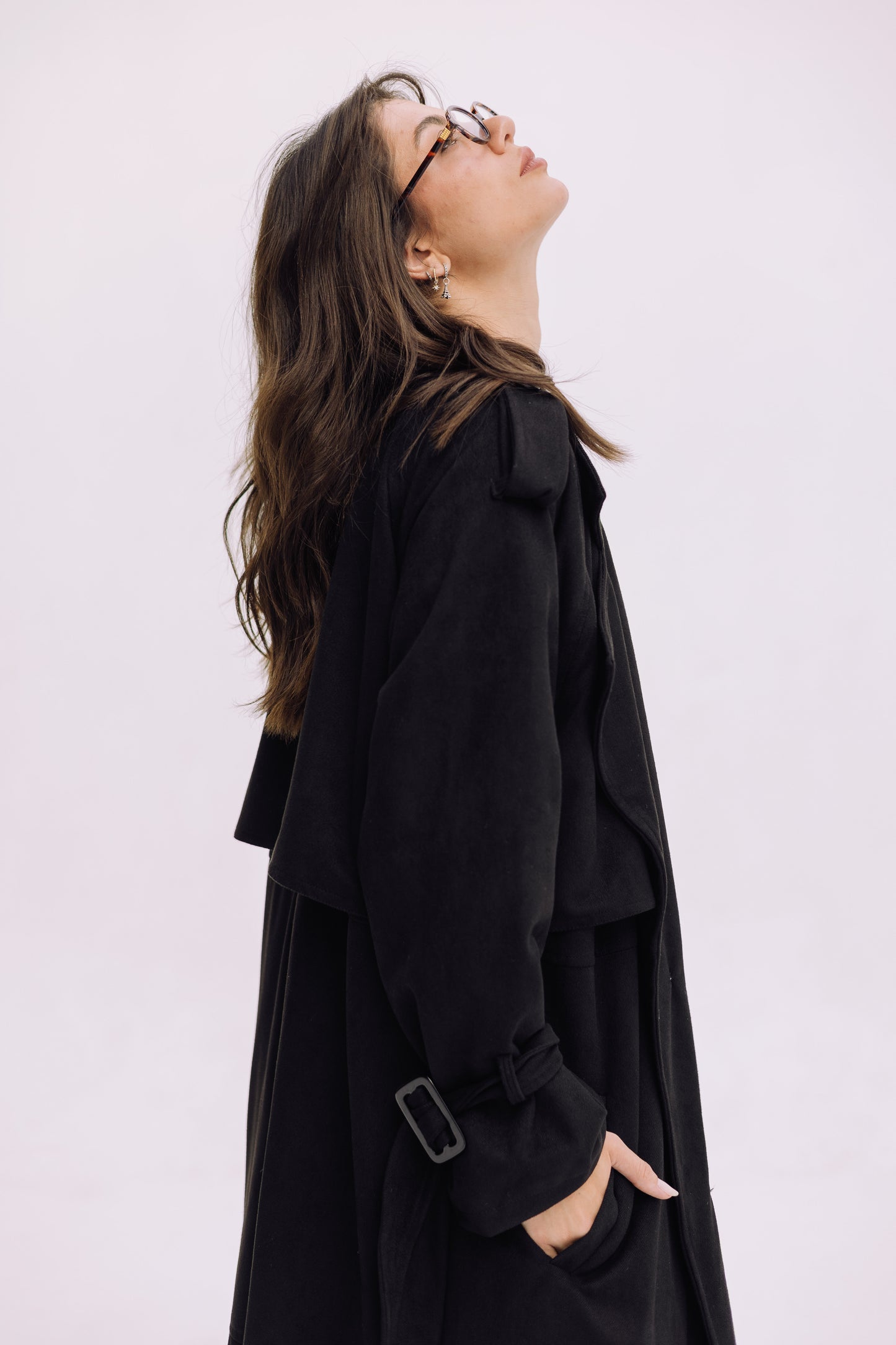 City Girl Trench Coat - Black
