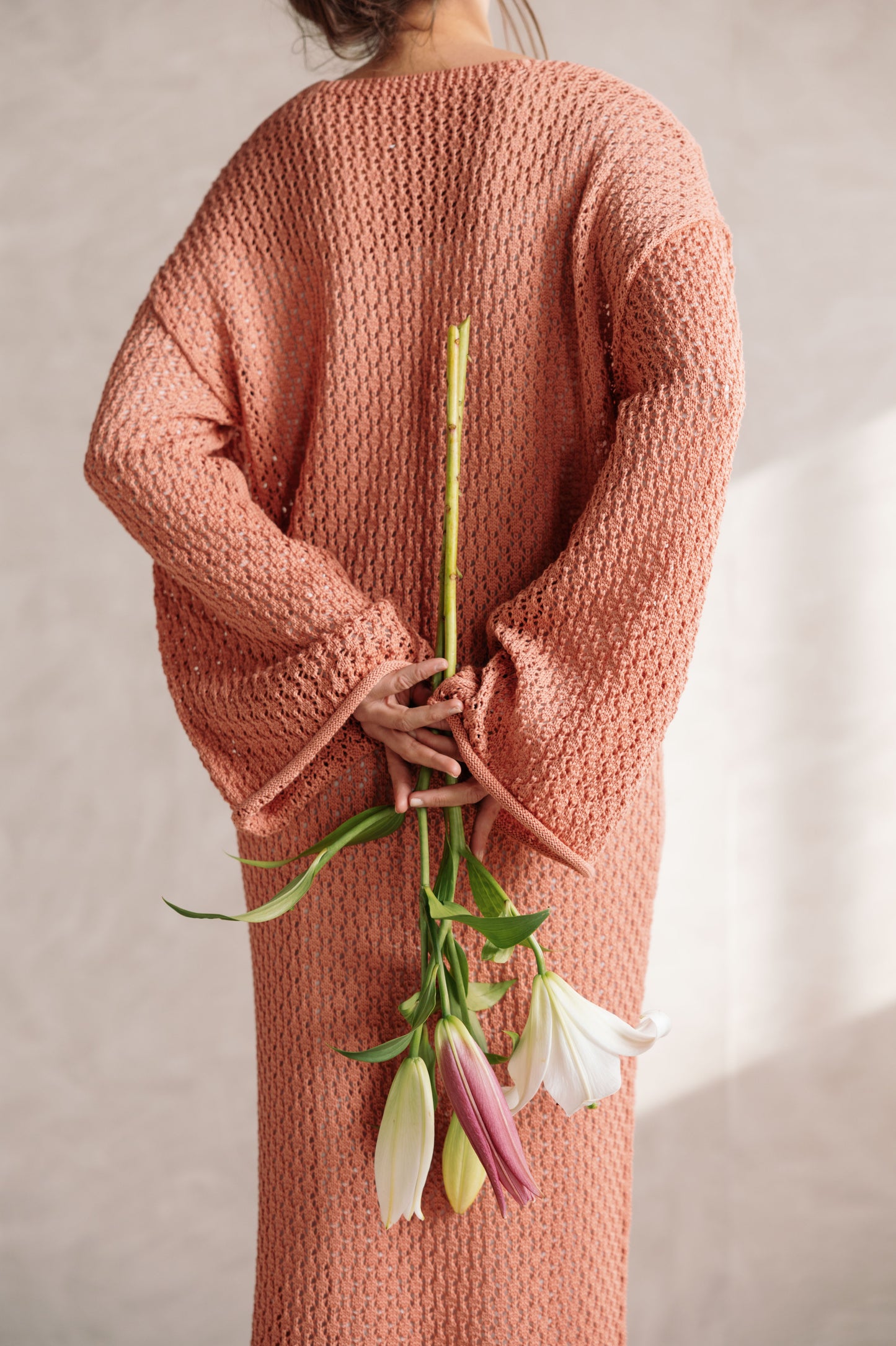Earthy Knit Dress - Salmon