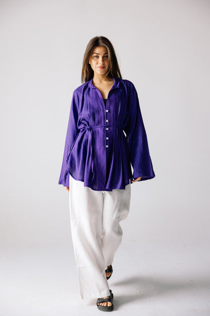 Pleated Top - Violet