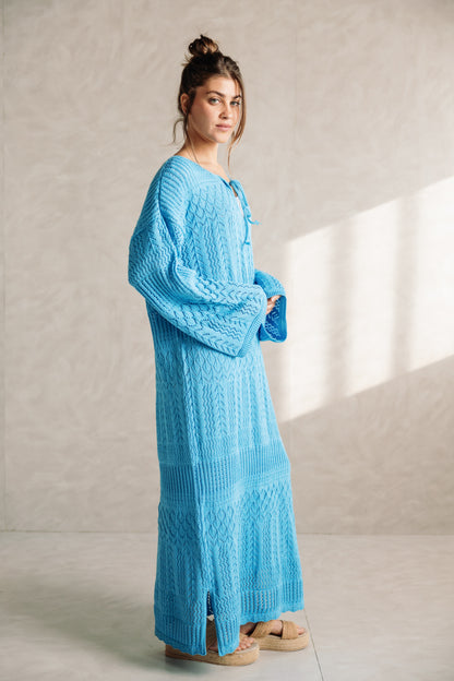 That Girl Knit Dress - Sky Blue