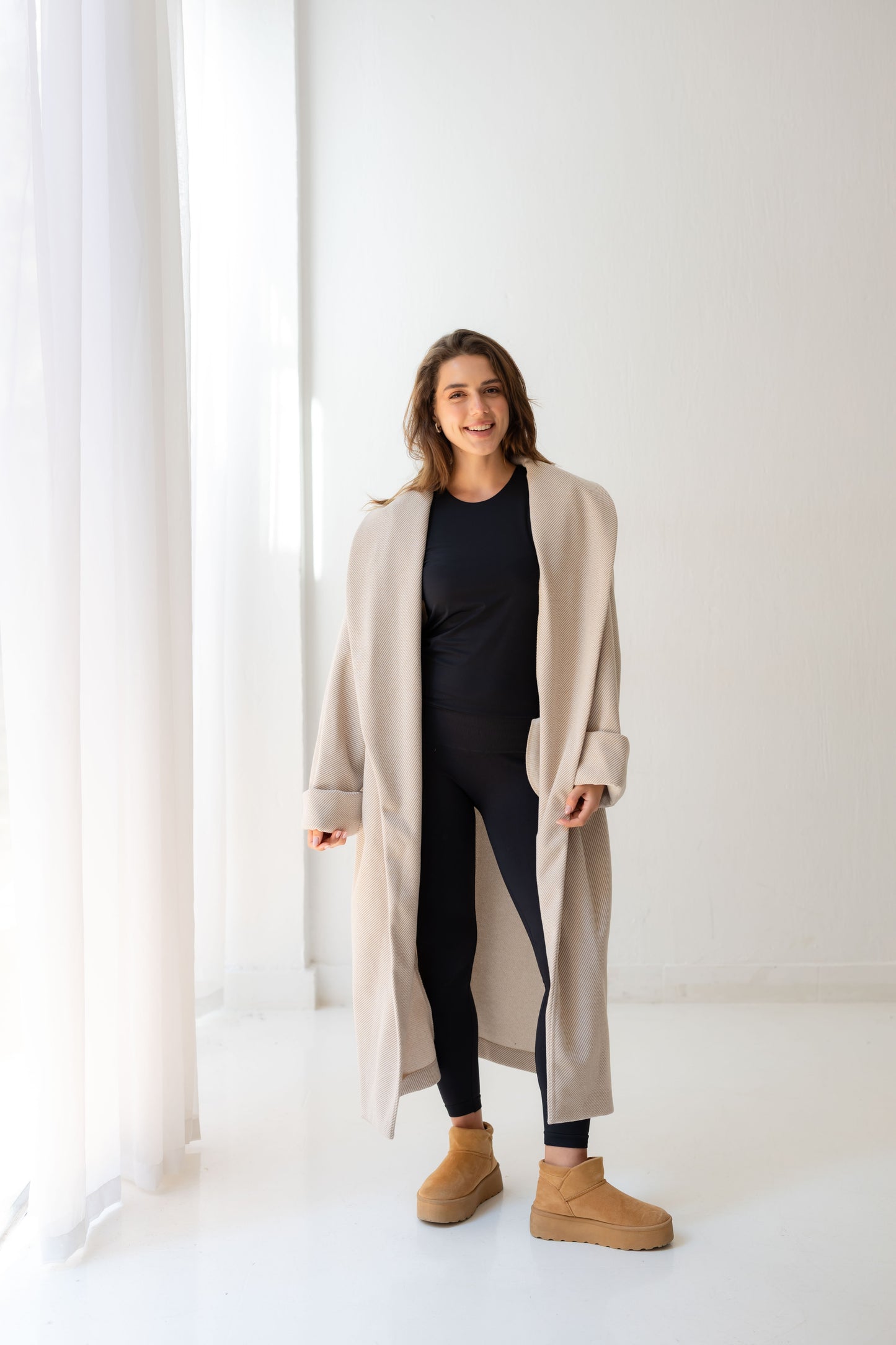 All Eyes Here Coat - Cream