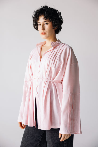 Pleated Top - Rose