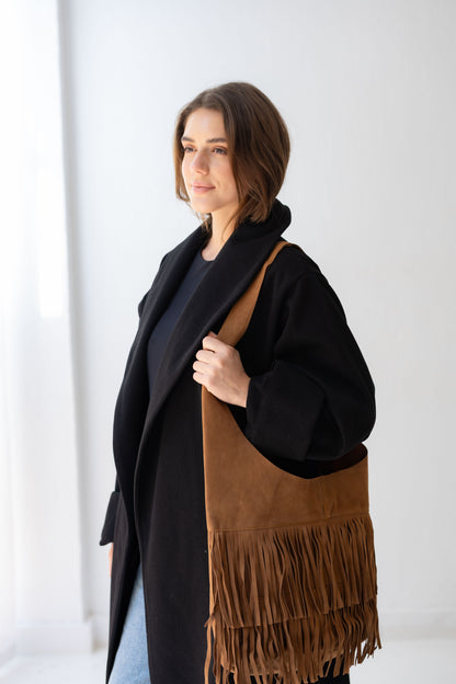 The Boho Fringe Bag - Desert Camel
