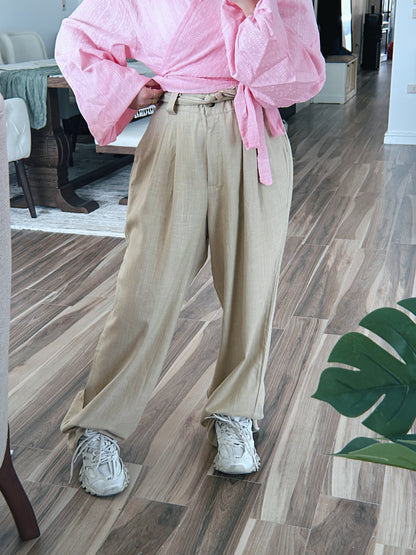 Old Money Linen Pants - Cafe