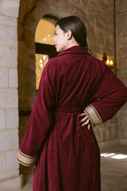 Subtle Shine Kaftan - Burgundy