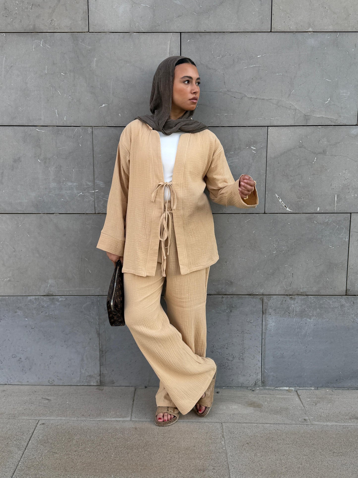 Double Stripe Set - Beige