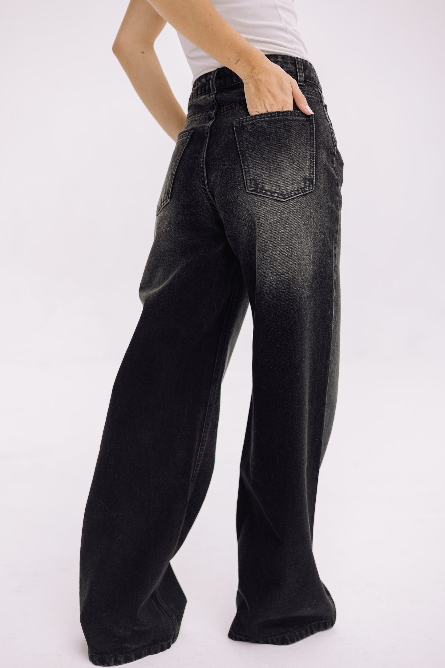 Elevated Belted Denim - Noir Black