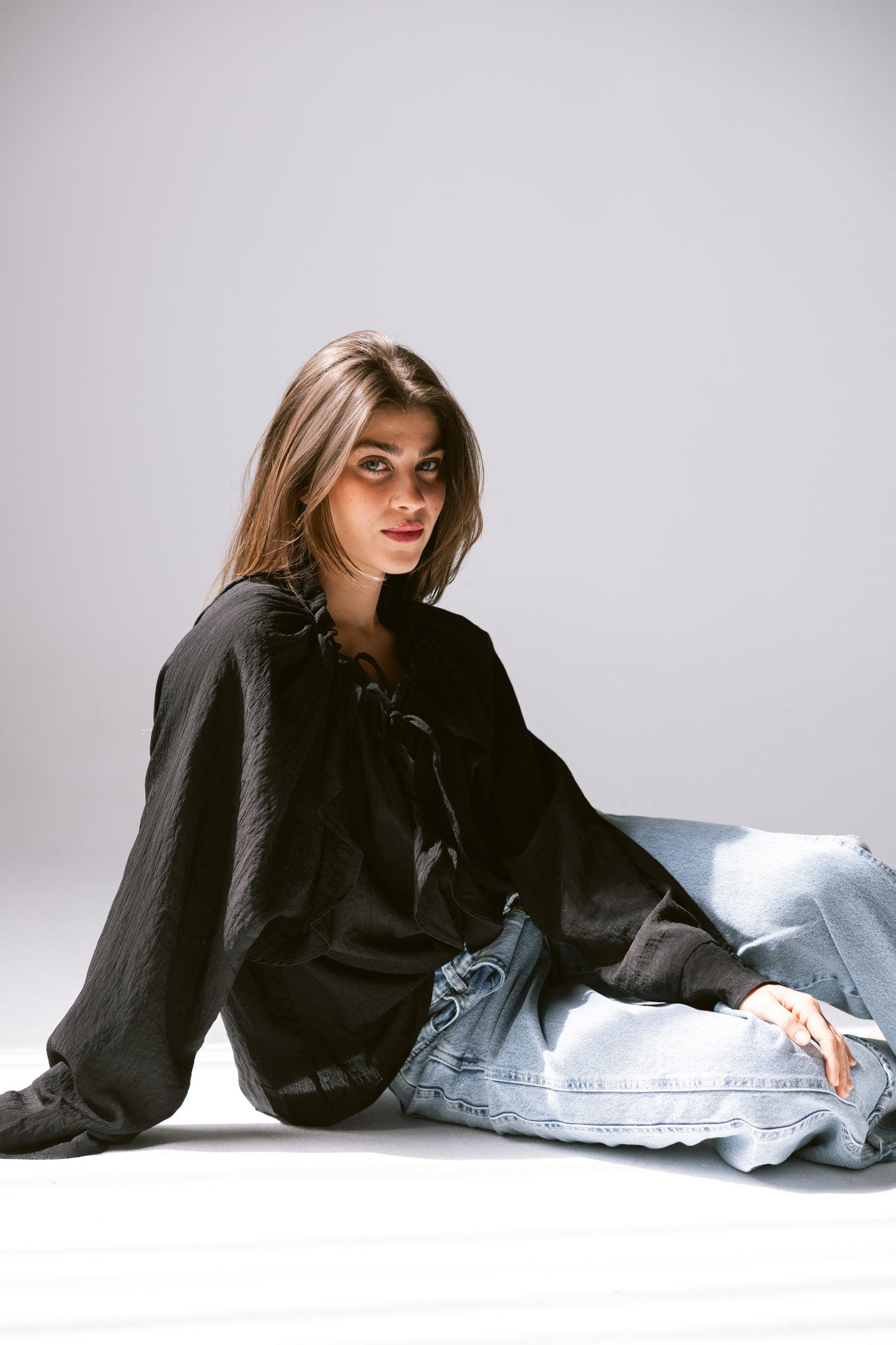 Ruffles Top - Black