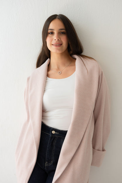 All Eyes Here Coat - Soft Pink
