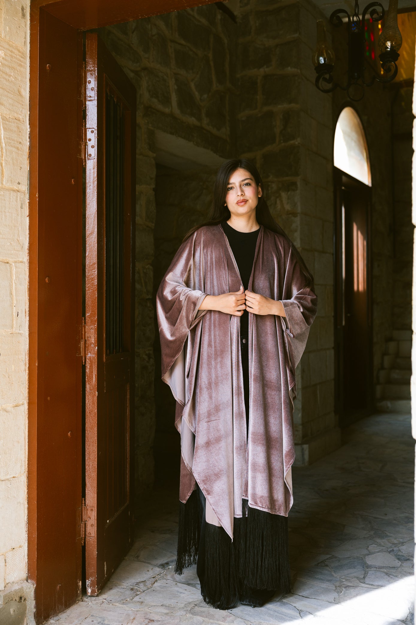 Fringe Edit Kaftan - Dusty Rose