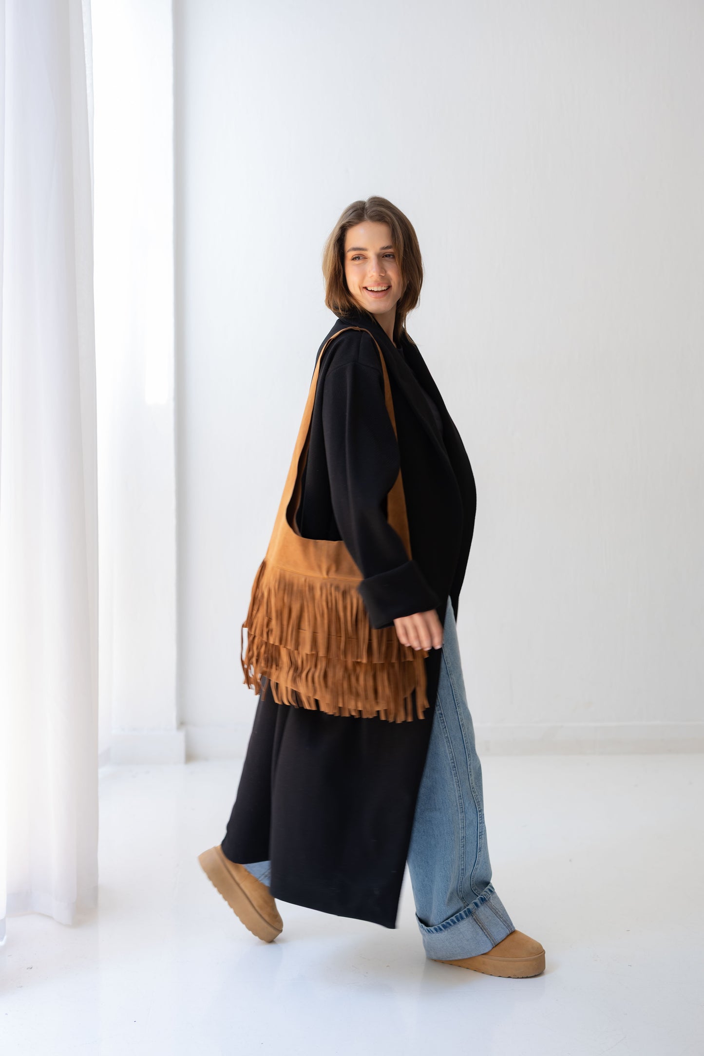 The Boho Fringe Bag - Desert Camel