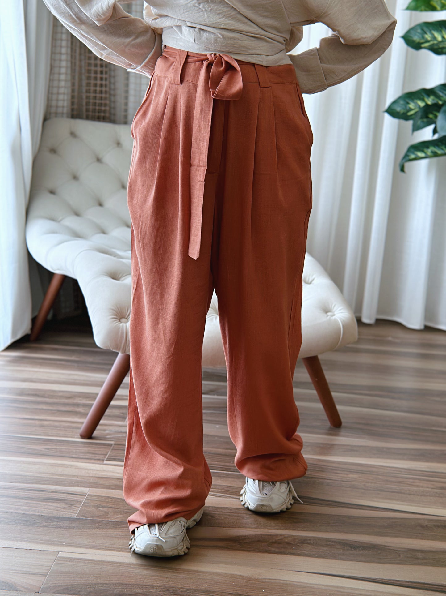 Old Money Linen Pants - Peach