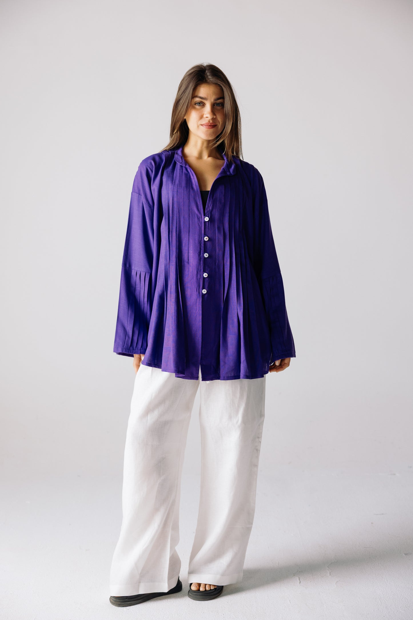 Pleated Top - Violet