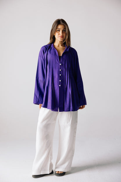Pleated Top - Violet