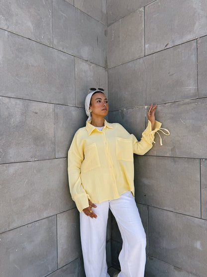 Blooming Shirt - Powder Yellow