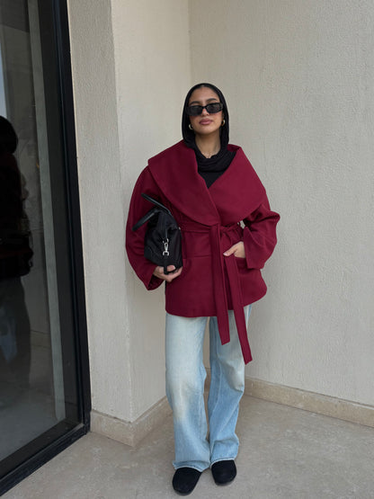 Winter Pearl Jacket - Berry