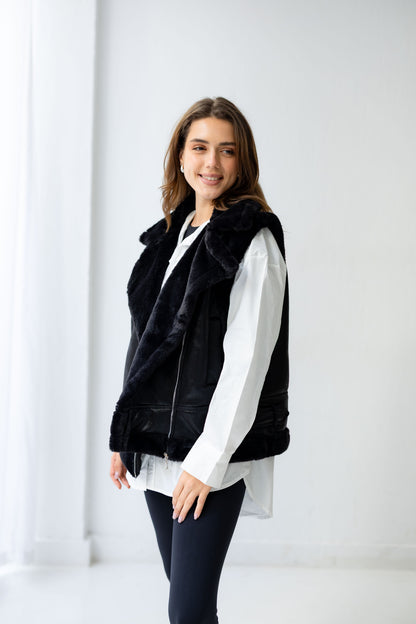 Winter Armor Leatherxfur Vest