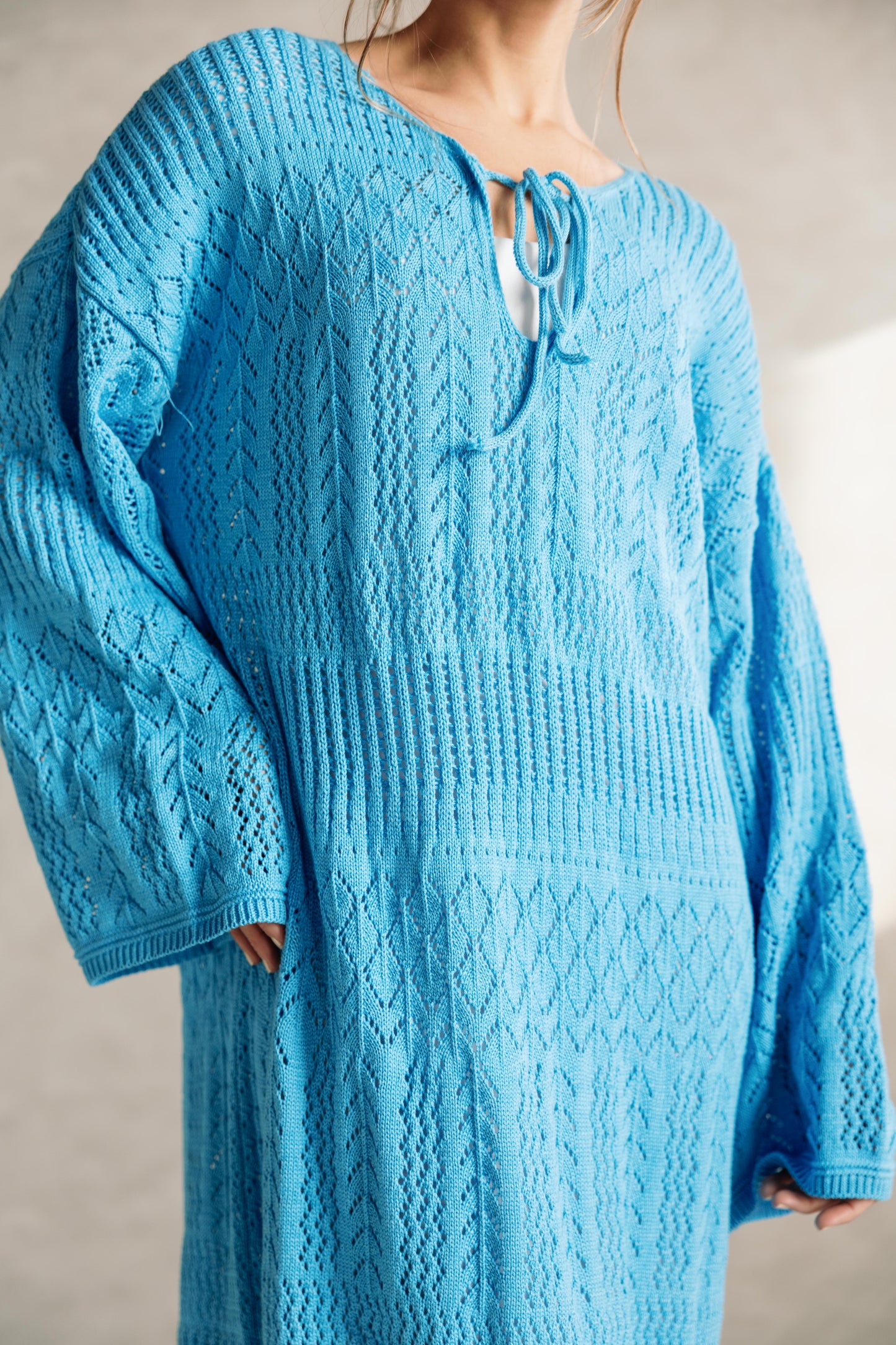 That Girl Knit Dress - Sky Blue