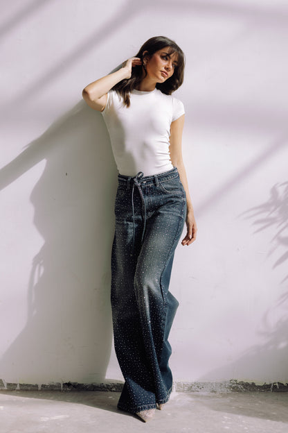 Midnight Spark Jeans - Smoky Blue