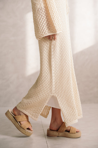 Earthy Knit Dress - Cream