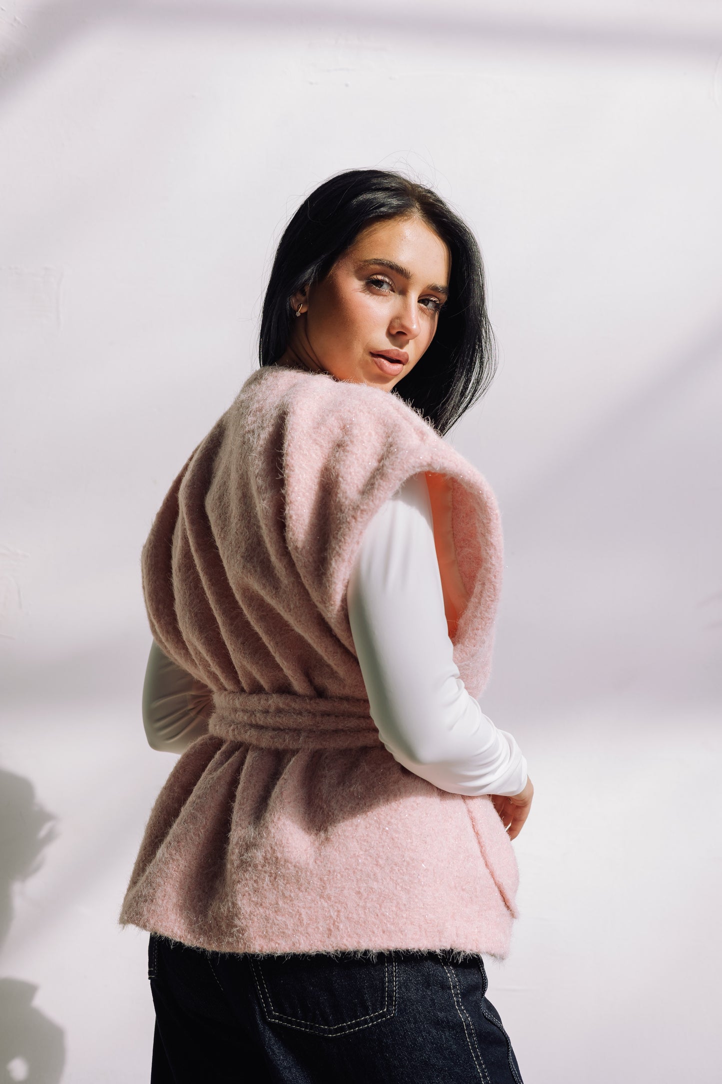 Shimmer Base Edit Vest - Pink