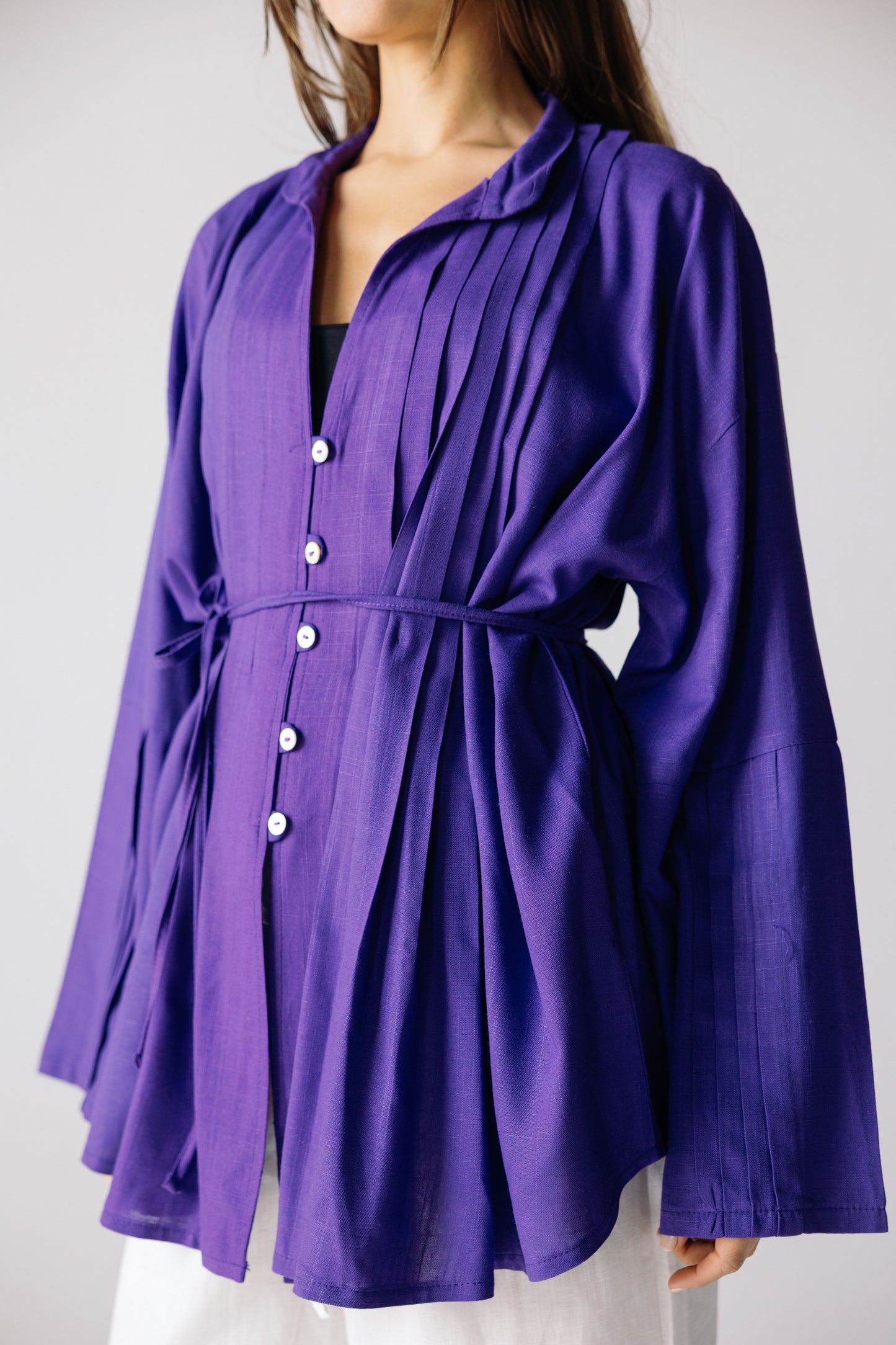 Pleated Top - Violet