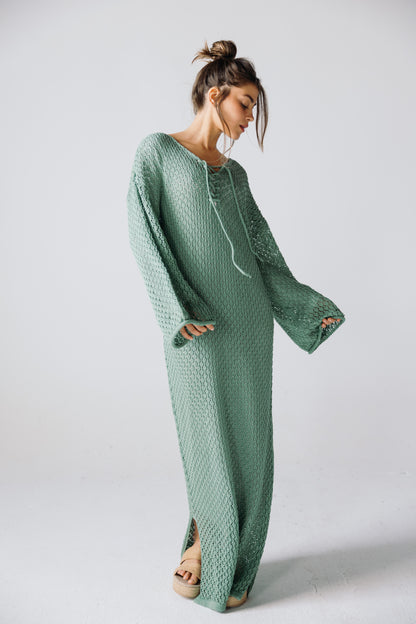 Earthy Knit Dress - Olive