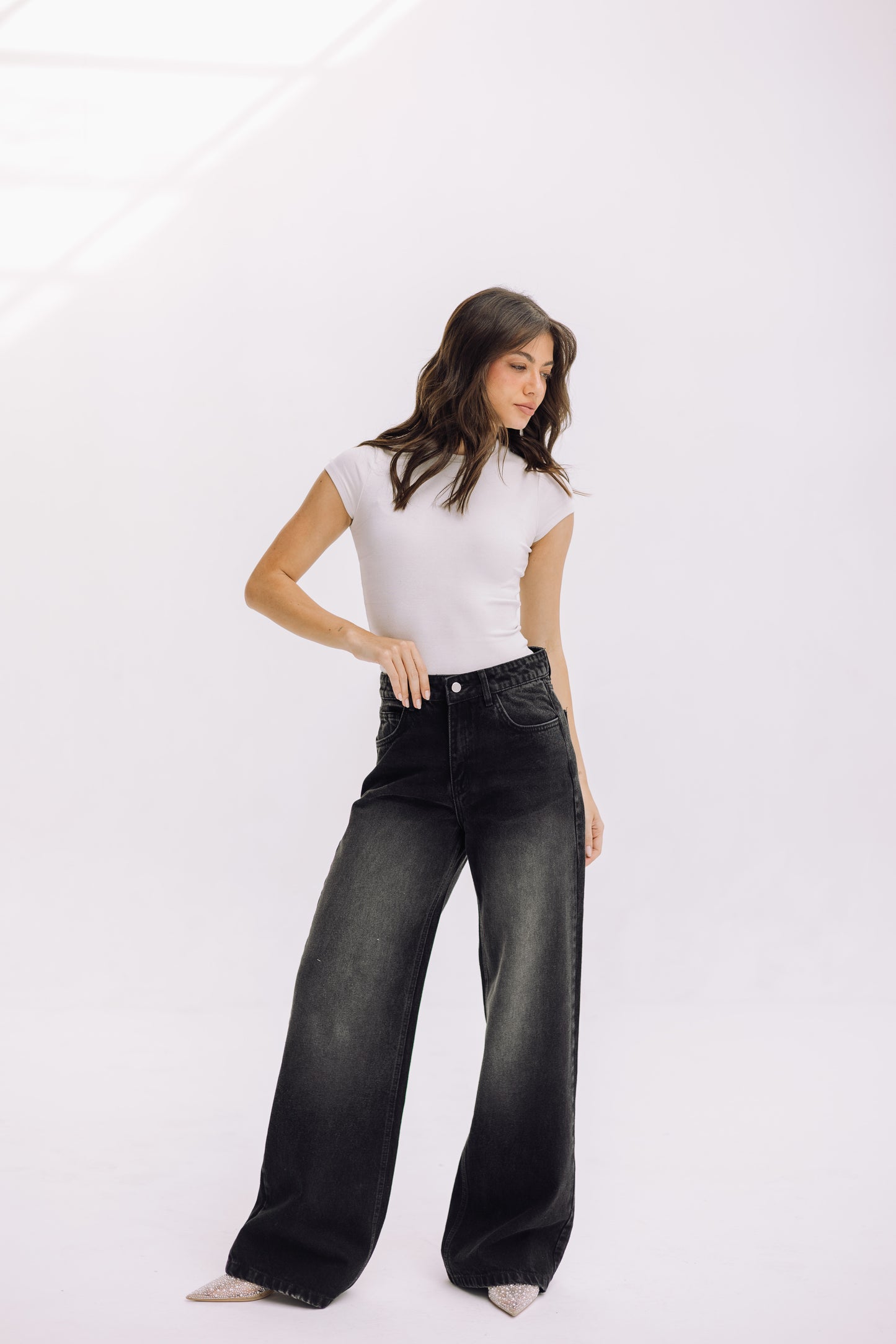 Elevated Belted Denim - Noir Black