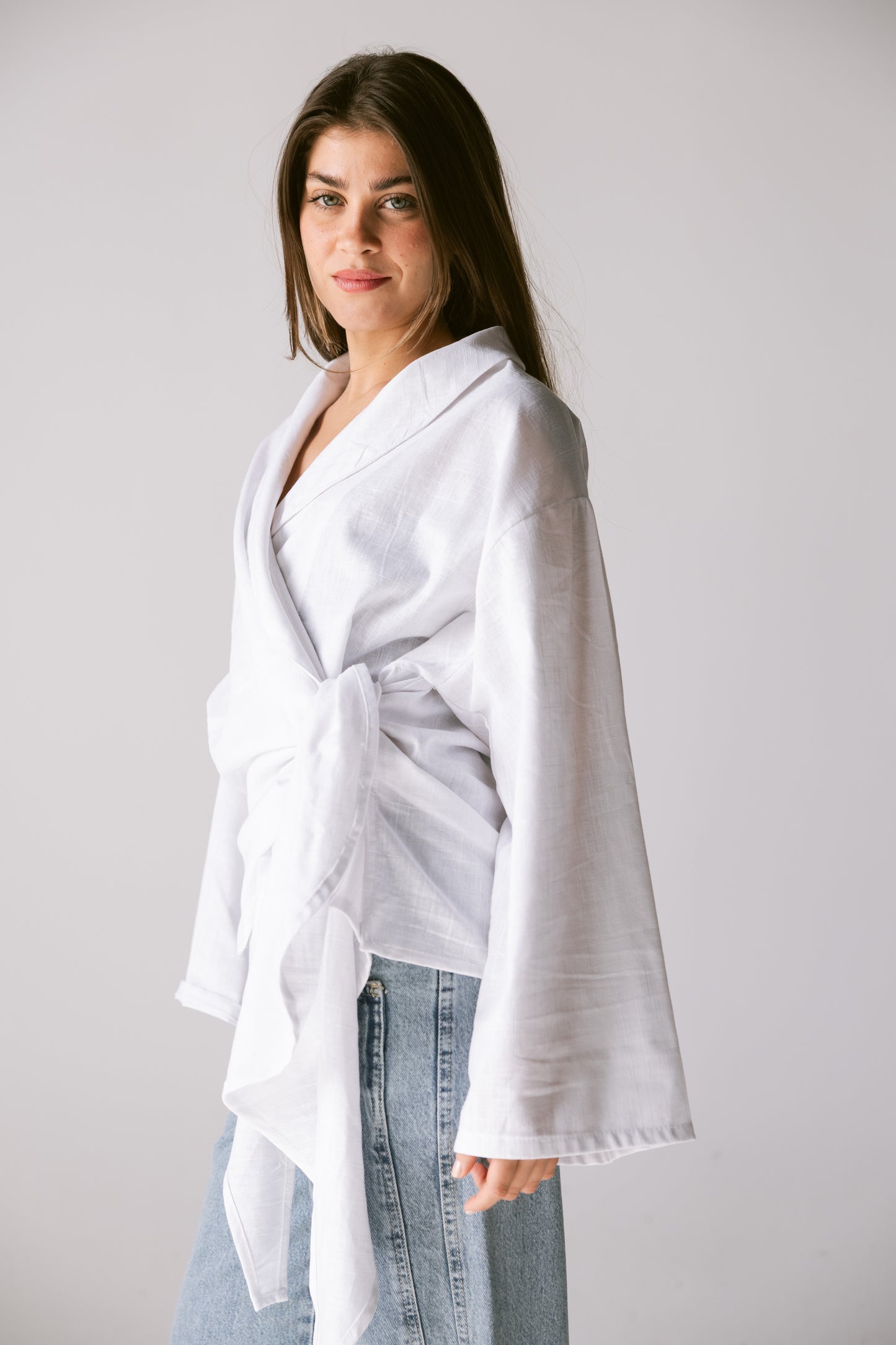 Softly Wrap Kimono - White