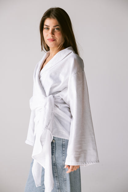 Softly Wrap Kimono - White