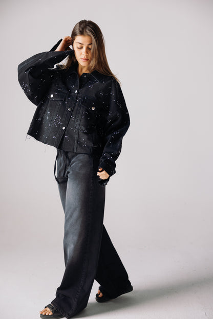 Starfall Denim Jacket - Black
