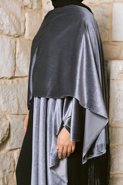 Fringe Edit Kaftan - Silver Grey