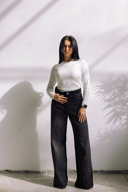 Midnight Spark Jeans - Noir Black