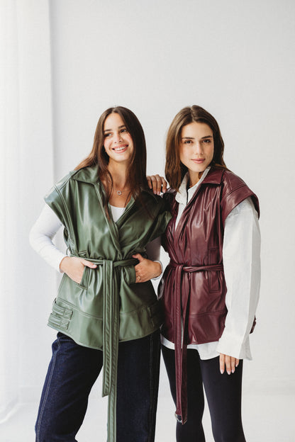 Statement Vest - Olive