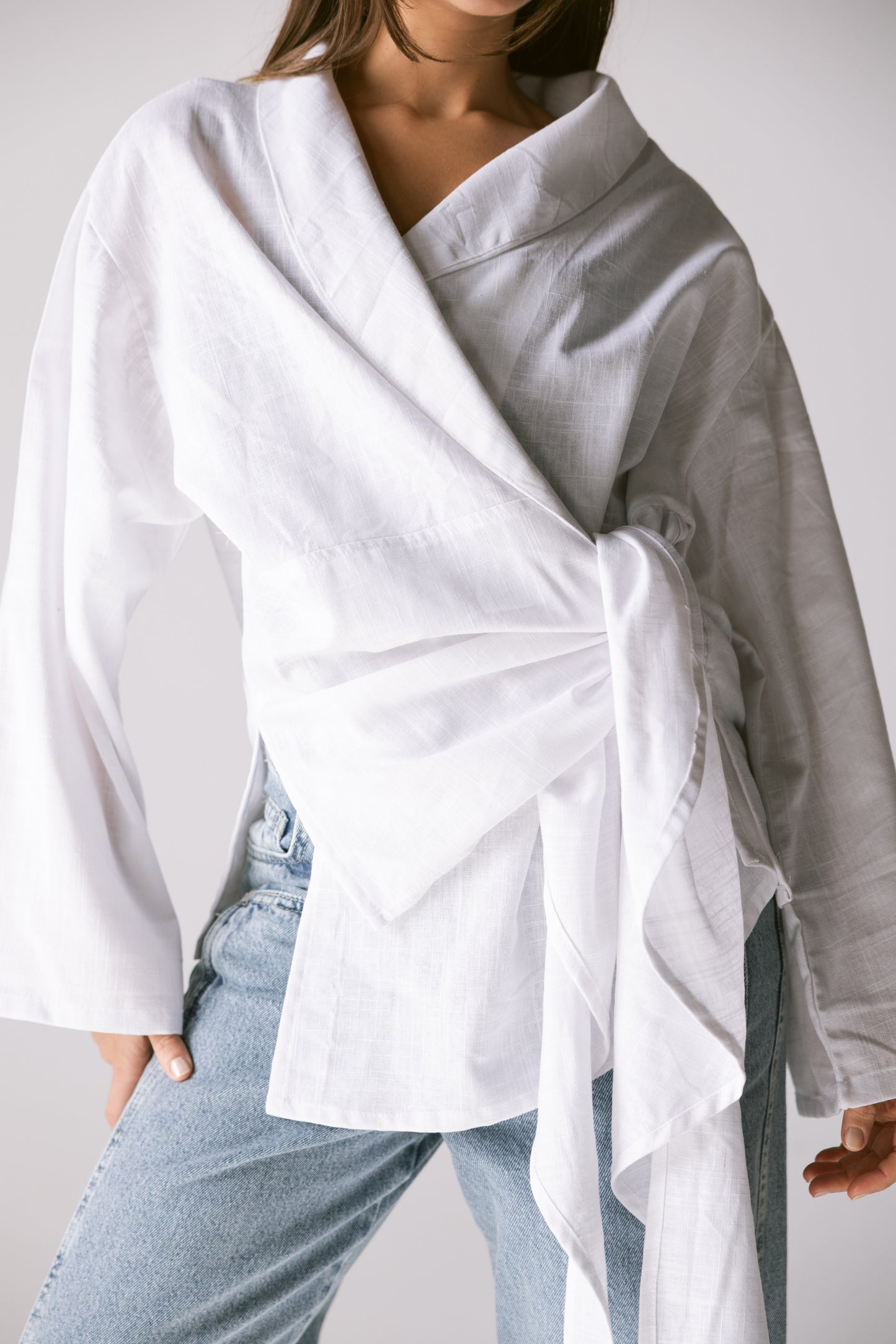 Softly Wrap Kimono - White