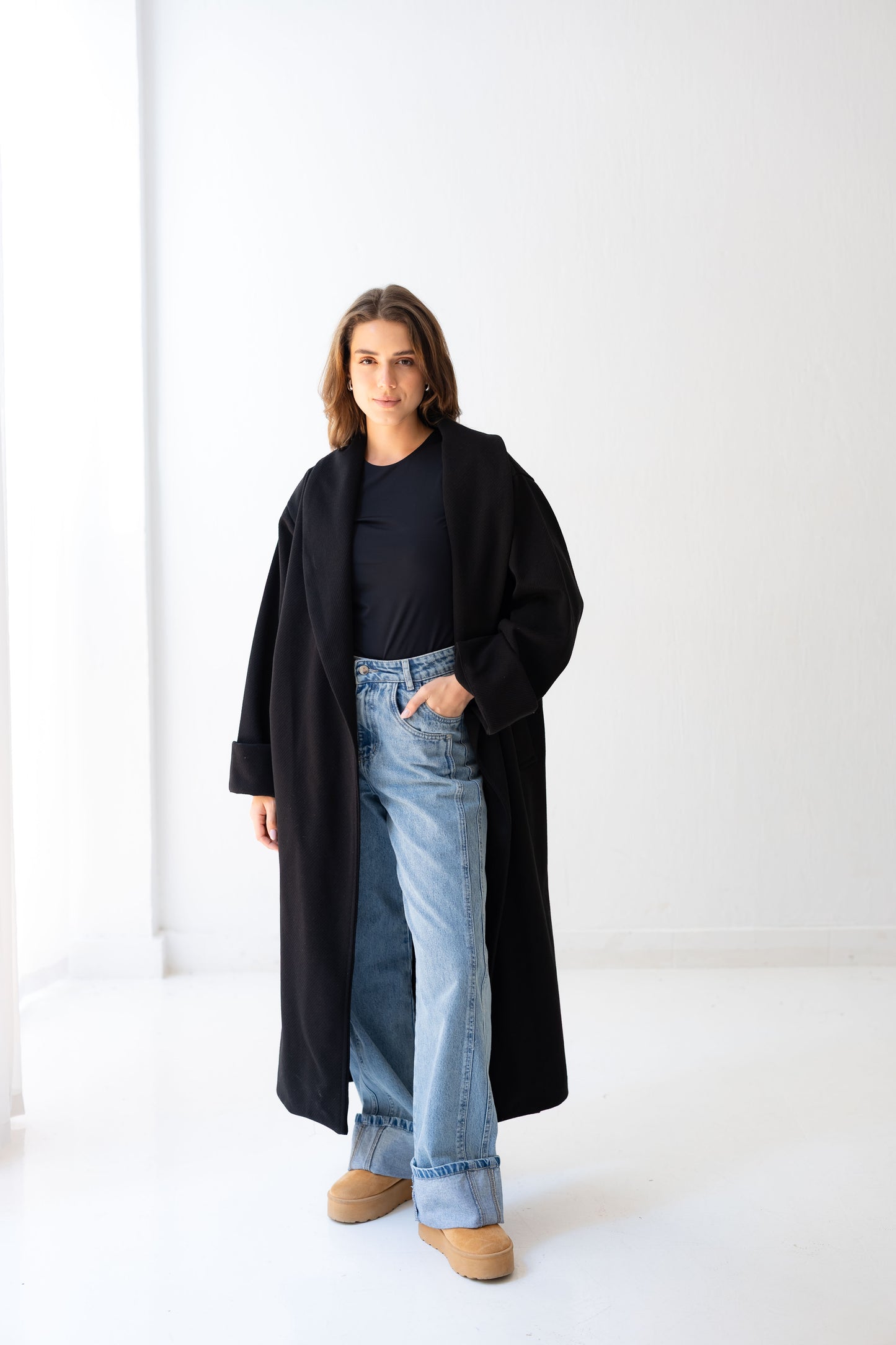 All Eyes Here Coat - Black