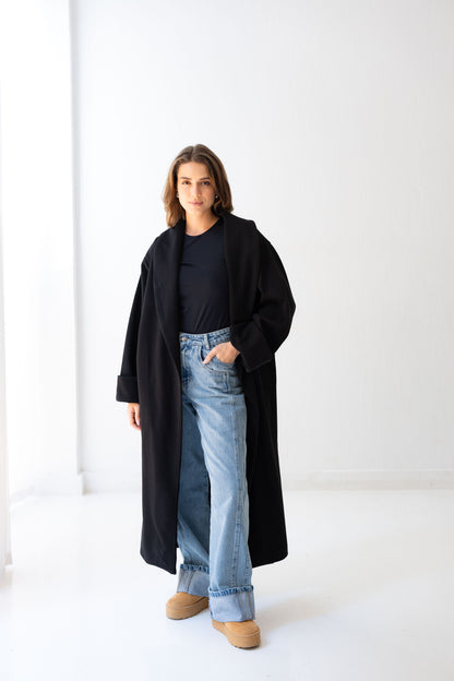 All Eyes Here Coat - Black