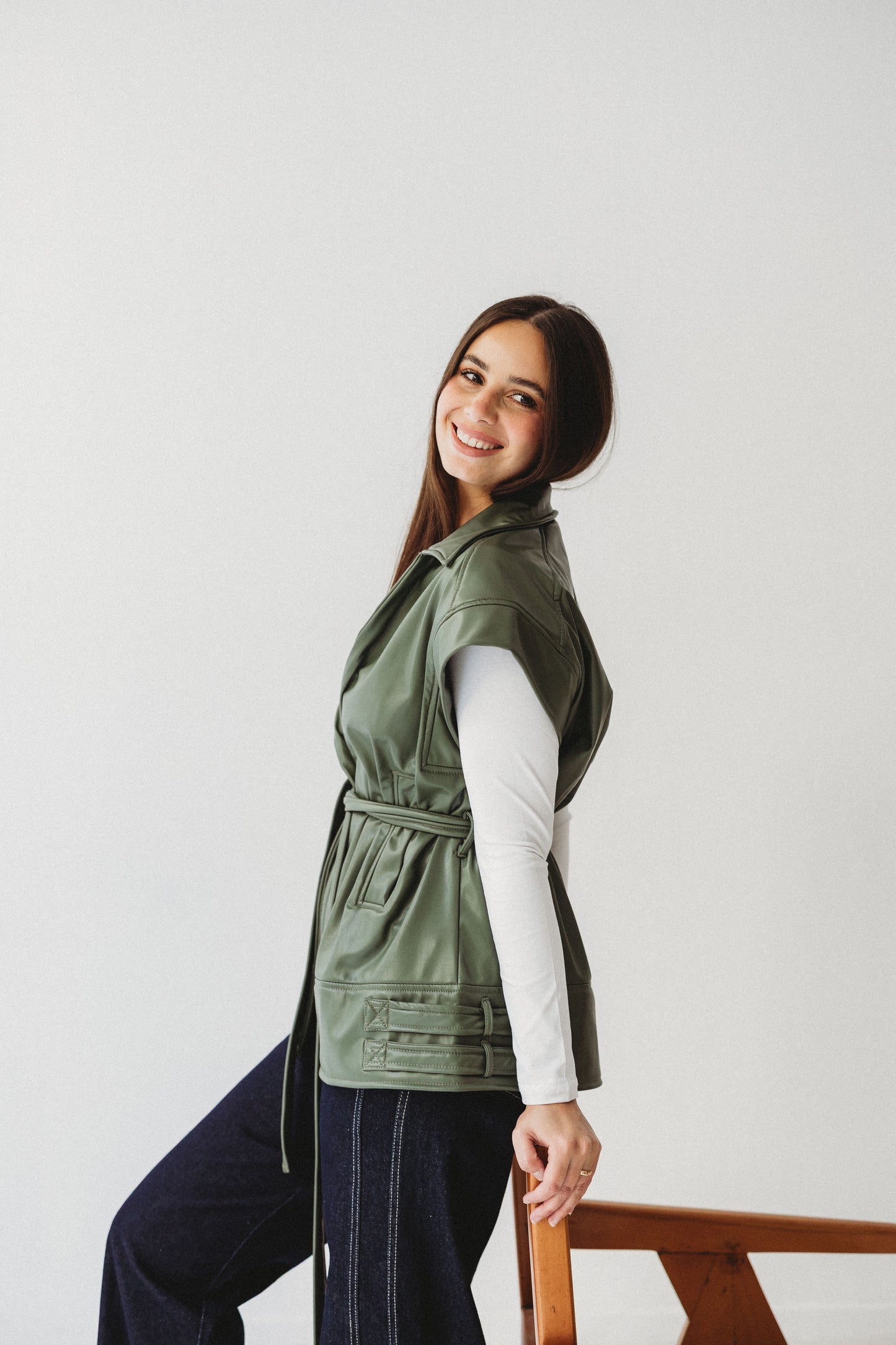 Statement Vest - Olive
