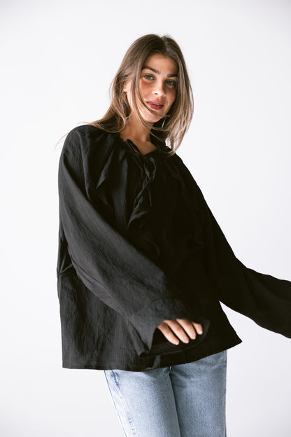 Ruffles Top - Black