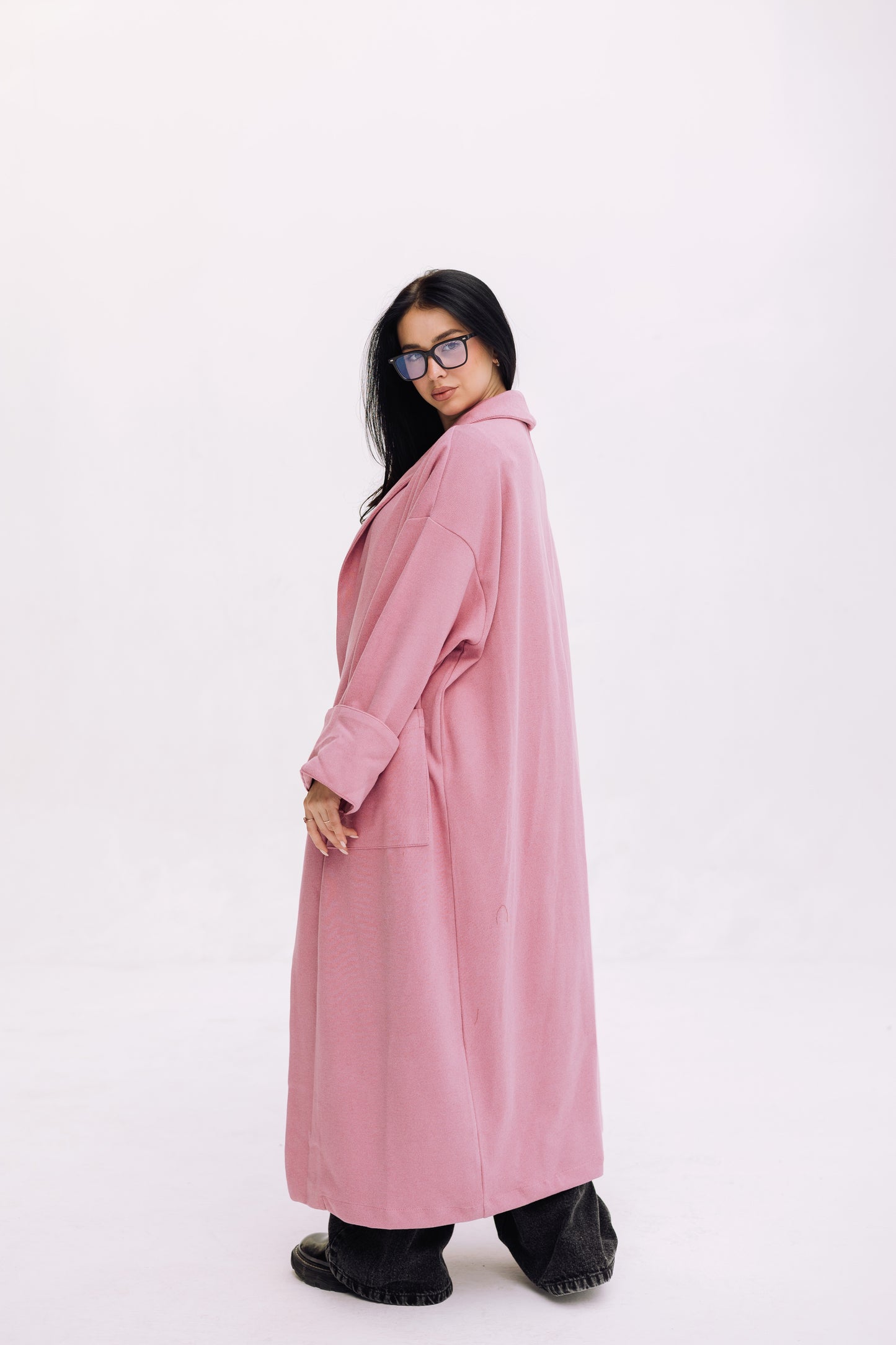 Cardigan Coat - Blush Pink